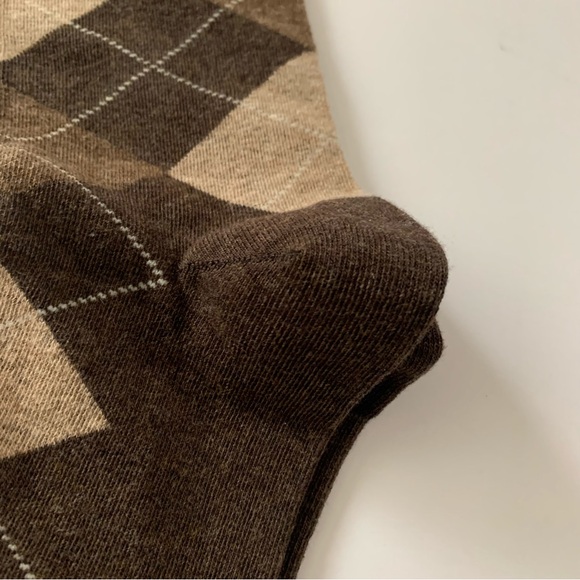 NEW Ralph Lauren long brown argyle socks - Picture 13 of 14